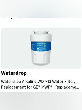 Waterdrop Alkaline WD-F13 White Replacement Water Filter for GE MWF Pack Of 3